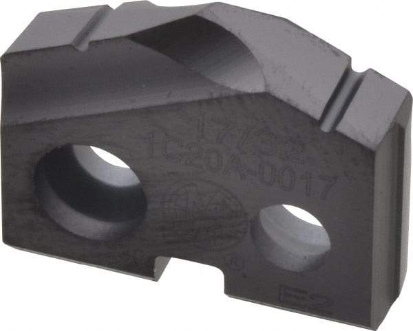 Allied Machine and Engineering - 17/32" Diam x 1/8" Thick, Seat Code 0, 132° Included Angle Spade Drill Insert - TiAlN Coated, Carbide, Grade K20, Series T-A - Industrial Tool & Supply