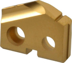 Allied Machine and Engineering - 35/64" Diam x 1/8" Thick, Seat Code 0, 132° Included Angle Spade Drill Insert - TiN Coated, Carbide, Grade K20, Series T-A - Industrial Tool & Supply