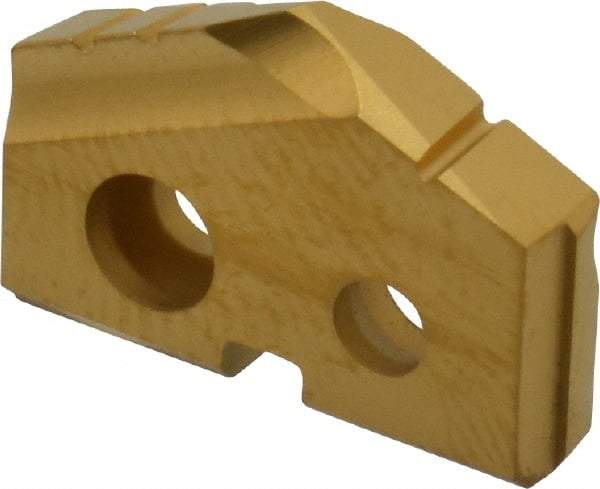 Allied Machine and Engineering - 41/64" Diam x 1/8" Thick, Seat Code 0, 132° Included Angle Spade Drill Insert - TiN Coated, Carbide, Grade K20, Series T-A - Industrial Tool & Supply