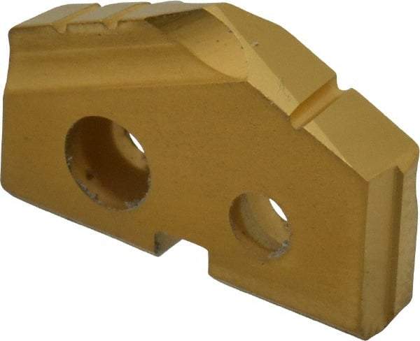 Allied Machine and Engineering - 43/64" Diam x 1/8" Thick, Seat Code 0, 132° Included Angle Spade Drill Insert - TiN Coated, Carbide, Grade K20, Series T-A - Industrial Tool & Supply