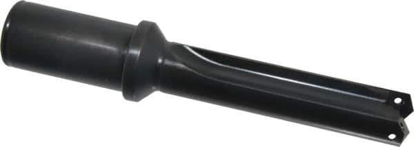 Allied Machine and Engineering - Series 2, 31/32 to 1-3/8" Diam, 1-1/4" Diam Straight Shank with Flange, Straight Flute Spade Drill - 3-3/8" Max Depth, 5-13/64" Body Length, 7-11/32" OAL, Short Length, Through Coolant - Industrial Tool & Supply