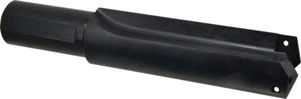 Allied Machine and Engineering - Series 5, 2-1/2 to 3-1/2" Diam, 2" Diam Straight Shank, Straight Flute Spade Drill - 6-3/4" Max Depth, 8-3/4" Body Length, 12-1/2" OAL, Short Length, Through Coolant - Industrial Tool & Supply