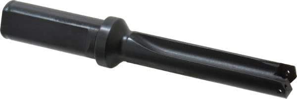 Allied Machine and Engineering - Series 0.5, 39/64 to 11/16" Diam, 3/4" Diam Straight Shank with Flange, Straight Flute Spade Drill - 2-1/2" Max Depth, 3-47/64" Body Length, 5-21/32" OAL, Standard Length, Through Coolant - Industrial Tool & Supply