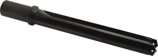 Allied Machine and Engineering - Series 2.5, 1-3/16 to 1-3/8" Diam, 1-1/4" Diam Straight Shank with Flange, Straight Flute Spade Drill - 7-3/8" Max Depth, 9-13/64" Body Length, 11-11/32" OAL, Standard Length, Through Coolant - Industrial Tool & Supply