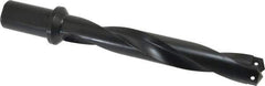 Allied Machine and Engineering - Series 3, 1-13/32 to 1-7/8" Diam, 1-1/2" Diam Straight Shank with Flange, Helical Flute Spade Drill - 8-1/4" Max Depth, 10-1/2" Body Length, 13" OAL, Standard Length, Through Coolant - Industrial Tool & Supply