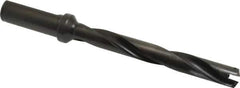 Allied Machine and Engineering - Series 0.5, 39/64 to 11/16" Diam, 3/4" Diam Straight Shank with Flange, Helical Flute Spade Drill - 4-1/2" Max Depth, 5-47/64" Body Length, 7-21/32" OAL, Extended Length, Through Coolant - Industrial Tool & Supply