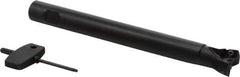 Seco - 93° Lead Angle, 1" Min Cut Diam, 0.28" Max Depth of Cut, Indexable Chamfer and Angle End Mill - 2 Inserts, XO.. 1204.. Insert Style, 7.87" Overall Length, Through Coolant, Straight Shank - Industrial Tool & Supply