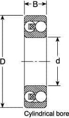 SKF - 50mm Bore Diam, 110mm OD, Open Self Aligning Radial Ball Bearing - 40mm Wide, 2 Rows, Round Bore, 4,500 Lb Static Capacity, 14,300 Lb Dynamic Capacity - Industrial Tool & Supply