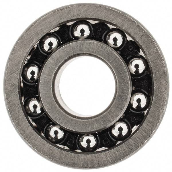 SKF - 8mm Bore Diam, 22mm OD, Open Self Aligning Radial Ball Bearing - 7mm Wide, 2 Rows, Round Bore, 126 Lb Static Capacity, 596 Lb Dynamic Capacity - Industrial Tool & Supply