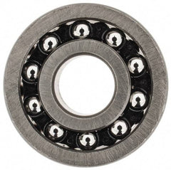 SKF - 8mm Bore Diam, 22mm OD, Open Self Aligning Radial Ball Bearing - 7mm Wide, 2 Rows, Round Bore, 126 Lb Static Capacity, 596 Lb Dynamic Capacity - Industrial Tool & Supply