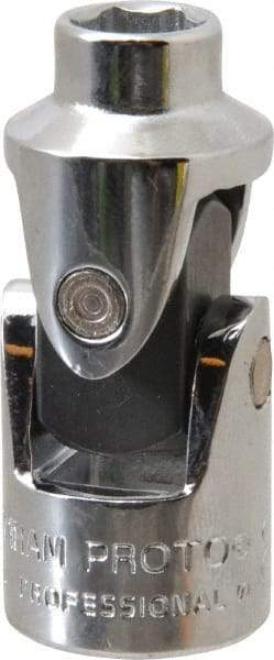 Proto - 3/8" Drive, Standard Hand Socket - 6 Points, 1-3/4" OAL, Alloy Steel, Chrome Finish - Industrial Tool & Supply