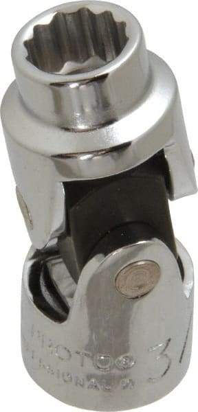 Proto - 3/8", 3/8" Drive, Standard Hand Socket - 12 Points, 1-3/4" OAL, Alloy Steel, Chrome Finish - Industrial Tool & Supply