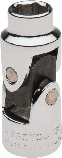 Proto - 3/8", 3/8" Drive, Standard Hand Socket - 6 Points, 1-3/4" OAL, Alloy Steel, Chrome Finish - Industrial Tool & Supply