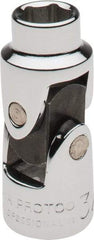 Proto - 3/8", 3/8" Drive, Standard Hand Socket - 6 Points, 1-3/4" OAL, Alloy Steel, Chrome Finish - Industrial Tool & Supply