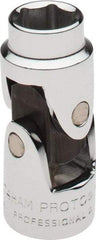 Proto - 3/8" Drive, Standard Hand Socket - 6 Points, 1-3/4" OAL, Alloy Steel, Chrome Finish - Industrial Tool & Supply