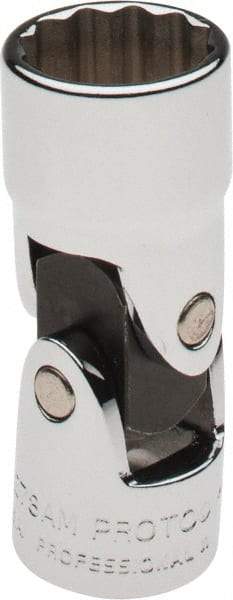 Proto - 3/8" Drive, Standard Hand Socket - 12 Points, 2" OAL, Alloy Steel, Chrome Finish - Industrial Tool & Supply