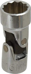 Proto - 3/8" Drive, Standard Hand Socket - 12 Points, 2" OAL, Alloy Steel, Chrome Finish - Industrial Tool & Supply