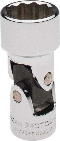 Proto - 3/8" Drive, Standard Hand Socket - 12 Points, 2-3/32" OAL, Alloy Steel, Chrome Finish - Industrial Tool & Supply