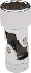 Proto - 3/8" Drive, Standard Hand Socket - 12 Points, 2-3/32" OAL, Alloy Steel, Chrome Finish - Industrial Tool & Supply