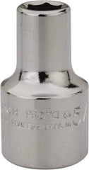 Proto - 5/16", 1/2" Drive, Standard Hand Socket - 6 Points, 1-31/64" OAL, Alloy Steel, Chrome Finish - Industrial Tool & Supply