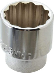 Proto - 1/2" Drive, Standard Hand Socket - 12 Points, 2-1/4" OAL, Alloy Steel, Chrome Finish - Industrial Tool & Supply