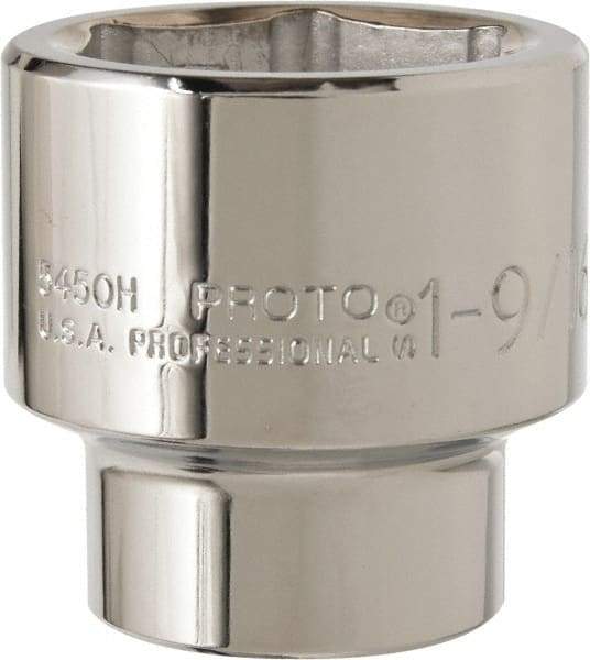 Proto - 1-9/16", 1/2" Drive, Standard Hand Socket - 6 Points, 2-1/4" OAL, Alloy Steel, Chrome Finish - Industrial Tool & Supply