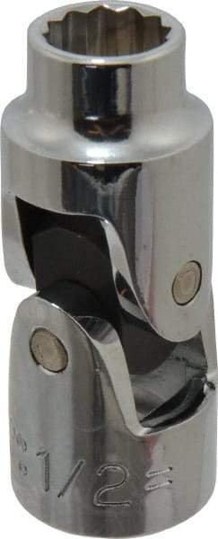 Proto - 1/2", 1/2" Drive, Standard Hand Socket - 12 Points, 2-13/32" OAL, Alloy Steel, Chrome Finish - Industrial Tool & Supply