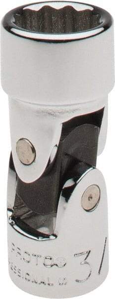 Proto - 3/8", 1/4" Drive, Standard Hand Socket - 12 Points, 1-25/64" OAL, Alloy Steel, Chrome Finish - Industrial Tool & Supply