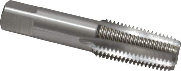 Interstate - 1/4-19" BSPT, 4 Flutes, Bottoming Chamfer, Bright Finish, High Speed Steel British Standard Pipe Tap - 0.5625" Shank Diam, 0.421" Square Size, 2-7/16" Overall Length - Exact Industrial Supply