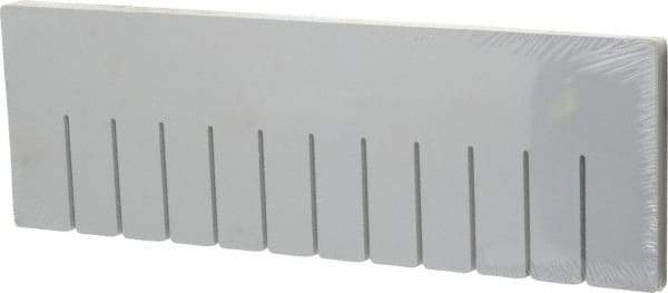 Quantum Storage - 17.4" Wide x 6" High, Gray Bin Divider - Use with DG93060 - Industrial Tool & Supply