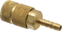Coilhose Pneumatics - Hose Barb Tru-Flate Automotive Pneumatic Hose Coupler - Brass, 1/4" Body Diam, 1/4" Hose ID - Industrial Tool & Supply