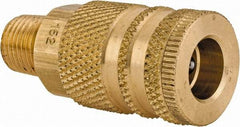 Coilhose Pneumatics - 1/4 Male NPT Industrial Pneumatic Hose Coupler - Brass, 1/4" Body Diam - Industrial Tool & Supply