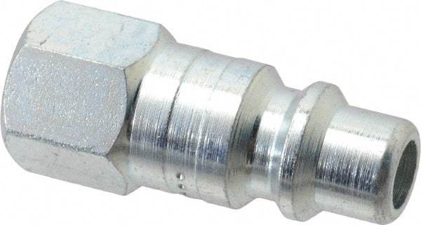 Coilhose Pneumatics - 1/4 Female NPT Industrial Pneumatic Hose Connector - Plated Steel, 3/8" Body Diam - Industrial Tool & Supply