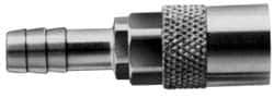 Coilhose Pneumatics - Hose Barb Moldflow Pneumatic Hose Straight Coupler (Valved) - Brass Nickel Plated, 1/4" Body Diam, 5/16" Hose ID - Industrial Tool & Supply