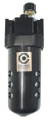 Coilhose Pneumatics - 3/4 NPT Port, 150 Max psi, Standard Lubricator - Polycarbonate Bowl, Cast Aluminum Body, 160 CFM, 120°F Max, 2-3/4" Wide x 8" High - Industrial Tool & Supply