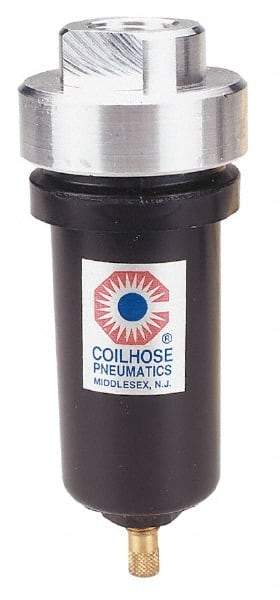Coilhose Pneumatics - Filter Mechanical Drain with Poly Bowl & Plastic Guard - 5-3/4" High x 2-1/8" Wide, For Use with Compressor Tanks, Filters, Drop Legs, Coolers & Dryers - Industrial Tool & Supply