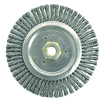 6" Root Pass Brush - .020 Steel Wire; 5/8-11 Dbl-Hex Nut - Dually Weld Cleaning Brush - Industrial Tool & Supply