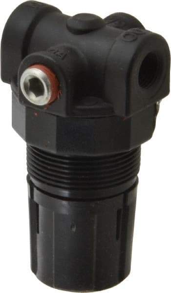 Coilhose Pneumatics - 1/8" Miniature Coil Hose Regulator without Gauge - 9 CFM, 1/8" Gauge Port, 0-125 Adjusting Pressure, 0-125 psi - Industrial Tool & Supply