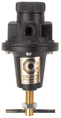 Coilhose Pneumatics - 1 NPT Port, 160 CFM, Cast Aluminum Heavy-Duty T-Handle Regulator - 0 to 60 psi Range, 250 Max psi Supply Pressure, 1/4" Gauge Port Thread, 5" Wide x 8-1/2" High - Industrial Tool & Supply