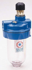 Coilhose Pneumatics - 1 NPT Port, 250 Max psi, Heavy-Duty Lubricator - Metal Bowl with Sight Glass, Cast Aluminum Body, 110 CFM, 250°F Max, 5" Wide x 11-1/2" High - Industrial Tool & Supply