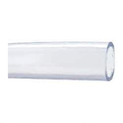 Made in USA - 1-1/2" ID x 1-7/8" OD, 3/16" Wall Thickness, Cut to Length (50' Standard Length) PVC Tube - Clear, 26 Max psi, 68 Shore A Hardness - Industrial Tool & Supply