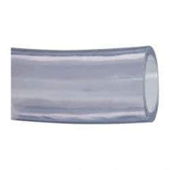 Made in USA - 2" ID x 2-1/2" OD, 1/4" Wall Thickness, Cut to Length (50' Standard Length) PVC Tube - Clear, 35 Max psi, 68 Shore A Hardness - Industrial Tool & Supply