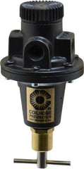 Coilhose Pneumatics - 1/4 NPT Port, 40 CFM, Cast Aluminum Tamper Proof Heavy-Duty T-Handle Regulator - 0 to 125 psi Range, 250 Max psi Supply Pressure, 1/4" Gauge Port Thread, 3" Wide x 5-1/2" High - Industrial Tool & Supply