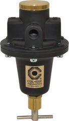 Coilhose Pneumatics - 1/2 NPT Port, 80 CFM, Cast Aluminum Tamper Proof Heavy-Duty T-Handle Regulator - 0 to 125 psi Range, 250 Max psi Supply Pressure, 1/4" Gauge Port Thread, 4" Wide x 7" High - Industrial Tool & Supply