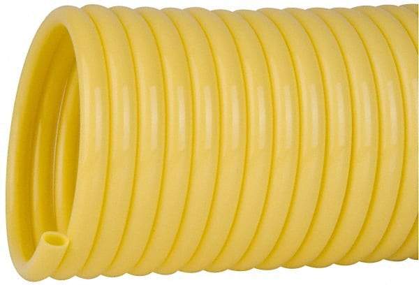 Coilhose Pneumatics - 1/4" ID, 100' Long, Yellow Nylon Coiled & Self Storing Hose - 185 Max psi, No Fittings - Industrial Tool & Supply