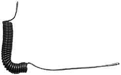 Coilhose Pneumatics - 5/16" ID, 3/8 Thread, 30' Long, Dark Blue Polyurethane Coiled & Self Storing Hose - 120 Max psi, Male Swivel x Male Swivel with Strain Relief - Industrial Tool & Supply