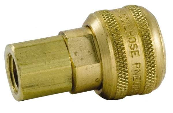 Coilhose Pneumatics - 3/8 Male NPT Industrial Pneumatic Hose Coupler - Brass, 1/2" Body Diam - Industrial Tool & Supply