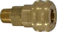 Coilhose Pneumatics - 3/8 Male NPT Industrial Pneumatic Hose Coupler - Brass, 3/8" Body Diam - Industrial Tool & Supply