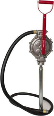 PRO-LUBE - 5 Strokes per Gal, 1/2" Outlet, Aluminum & Stainless Steel Hand Operated Transfer Pump - 42" OAL, For 15 to 55 Gal Drums, For Gasoline & Diesel Fuel - Industrial Tool & Supply