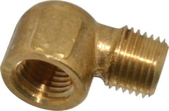Cerro - 1/4 Male Thread x 1/4 Female Thread, Brass Industrial Pipe 90° Street Elbow - MNPTF x FNPTF, 1,200 psi - Industrial Tool & Supply